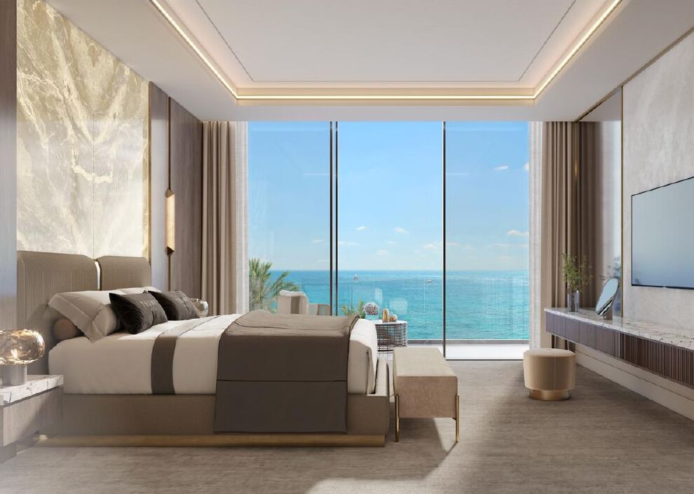 Developer's rendering: A sea-view bedroom
