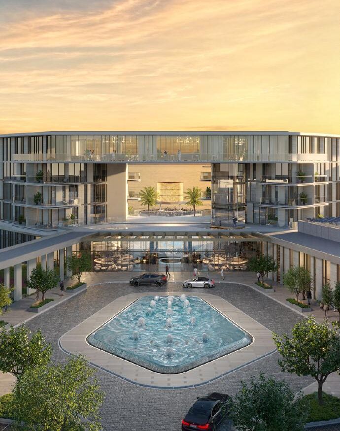 Developer's rendering: The arrival court and fountain